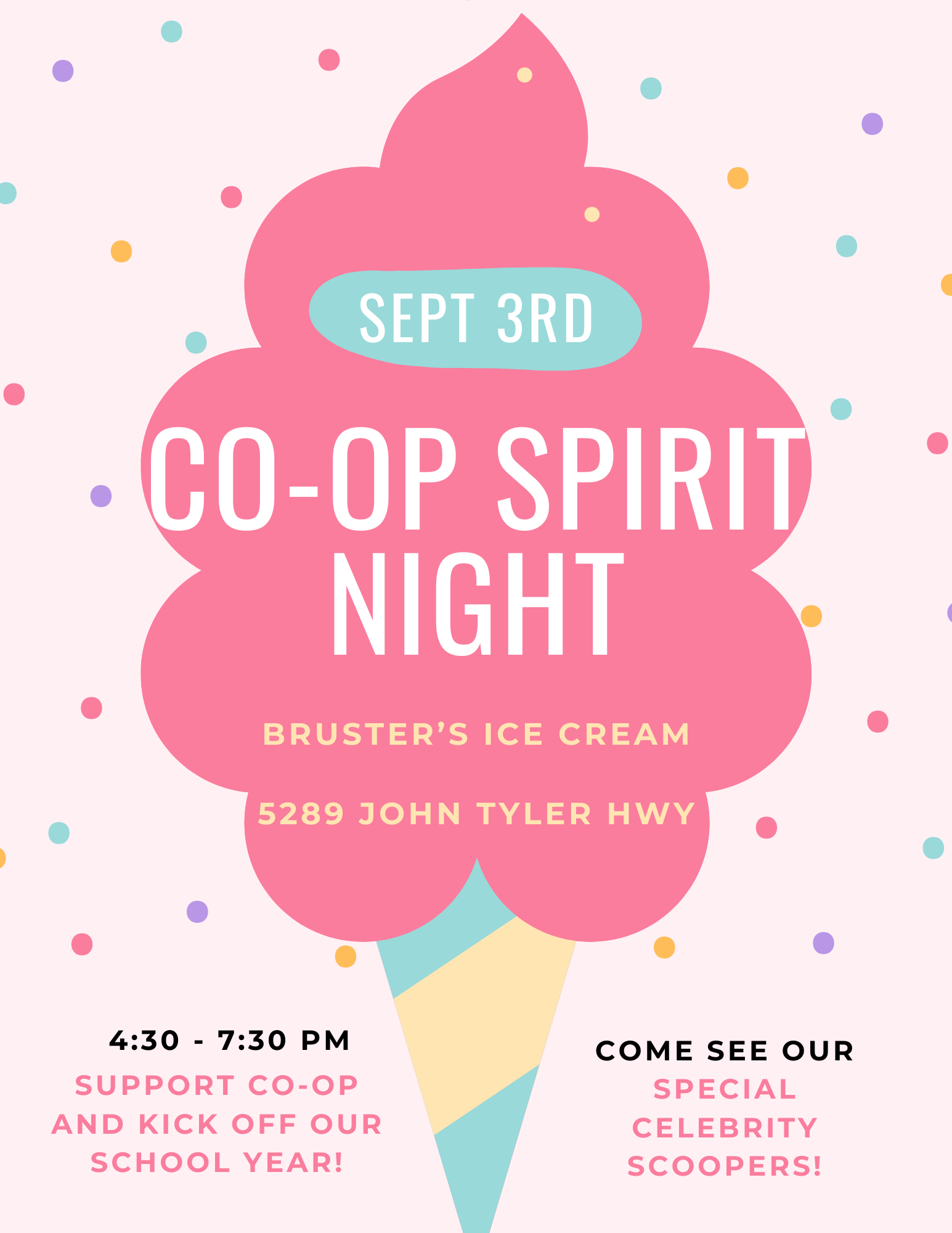 We have a fun upcoming ice cream event on 9/3/24! Please join us!